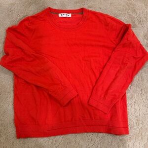 Boden Women’s Catriona Cotton Crew Jumper in poppy red!
